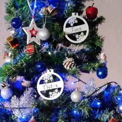 Quả Châu Noel Tùy Chỉnh Tên - Đồ Trang Trí Giáng Sinh Độc Đáo