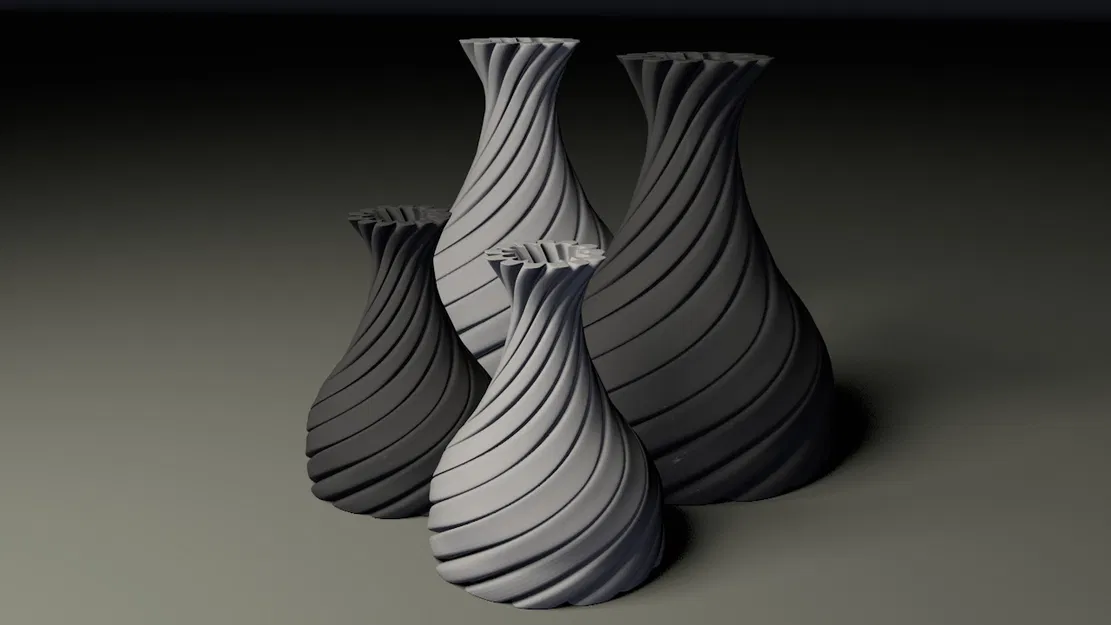 Bình Hoa 3D Xoắn Ốc Độc Đáo - Trang Trí Nhà Cửa - Image 2