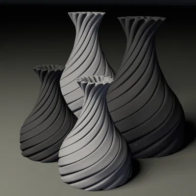 Bình Hoa 3D Xoắn Ốc Độc Đáo - Trang Trí Nhà Cửa