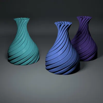 Bình Hoa 3D Xoắn Ốc Độc Đáo - Trang Trí Nhà Cửa