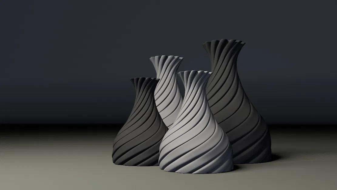 Bình Hoa 3D Xoắn Ốc Độc Đáo - Trang Trí Nhà Cửa - Image 4