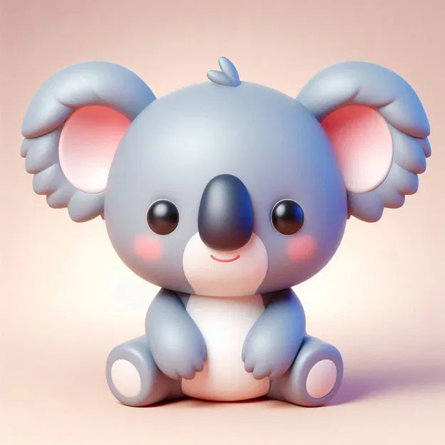 Mô Hình Gấu Koala Con 3D Dễ Thương Phong Cách Kawaii - Image 1