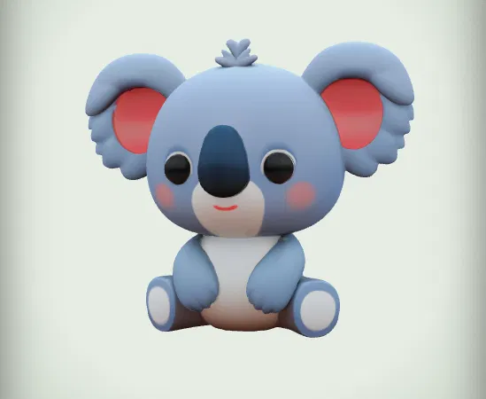 Mô Hình Gấu Koala Con 3D Dễ Thương Phong Cách Kawaii - Image 2