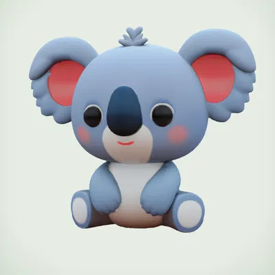 Mô Hình Gấu Koala Con 3D Dễ Thương Phong Cách Kawaii