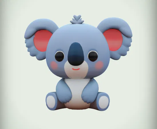 Mô Hình Gấu Koala Con 3D Dễ Thương Phong Cách Kawaii - Image 3