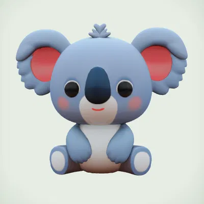 Mô Hình Gấu Koala Con 3D Dễ Thương Phong Cách Kawaii