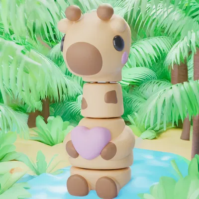 Flexi Raffi & Móc khóa Trái tim Valentine (1 màu)