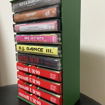 Kệ Đựng Băng Cassette Mini 10 Băng - In 3D Gọn Gàng