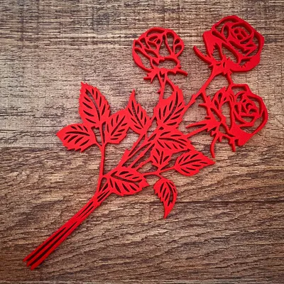 Mô hình 3D Bó Hoa Hồng Valentine - Quà Tặng Độc Đáo