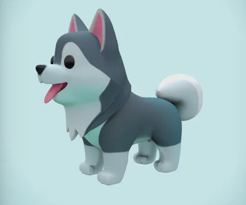 Mô Hình Husky Bé Bỏng "Kawaii" Dễ Thương - In 3D - Image 3
