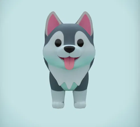 Mô Hình Husky Bé Bỏng "Kawaii" Dễ Thương - In 3D - Image 4