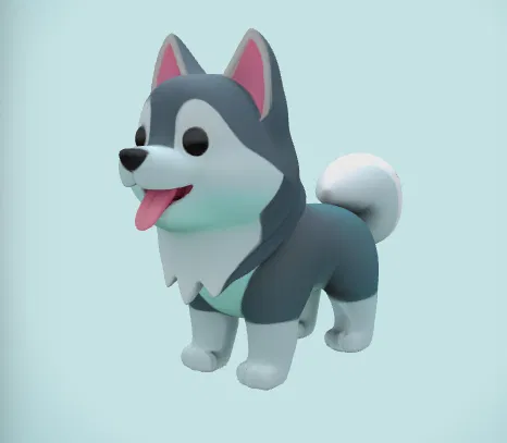 Mô Hình Husky Bé Bỏng "Kawaii" Dễ Thương - In 3D - Image 5