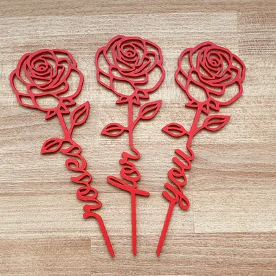 Mô Hình Hoa Hồng 3D "For You" - Quà Tặng Valentine Độc Đáo