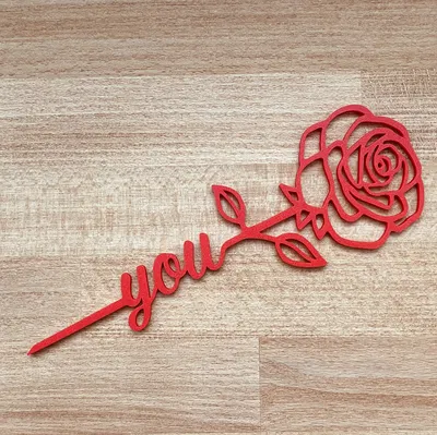 Mô Hình Hoa Hồng 3D "For You" - Quà Tặng Valentine Độc Đáo