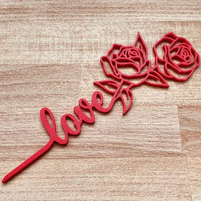 Mô hình 3D Hoa hồng "Love" - Quà tặng Valentine ý nghĩa