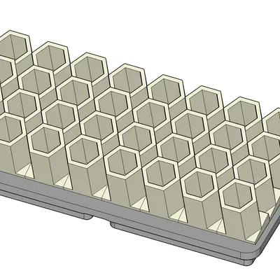 Khay giữ đầu vặn hex Gridfinity bin 2x1