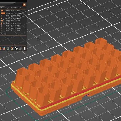 Khay giữ đầu vặn hex Gridfinity bin 2x1