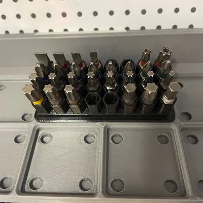 Khay giữ đầu vặn hex Gridfinity bin 2x1