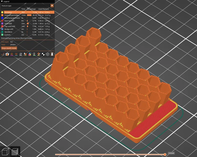 Khay giữ hex bit Gridfinity bin 1x2 - Image 3