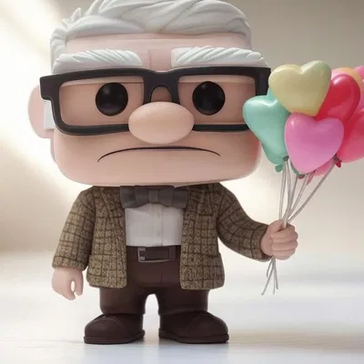 Grandpa UP Valentine Love Heart Balloons Carl Fredricksen