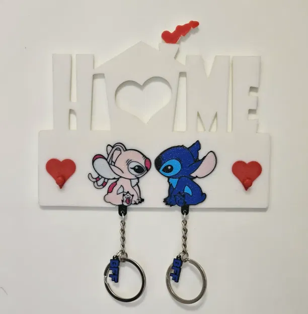Móc Khóa Cặp Đôi Angel và Stitch - Image 1