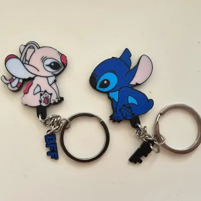 Móc Khóa Cặp Đôi Angel và Stitch