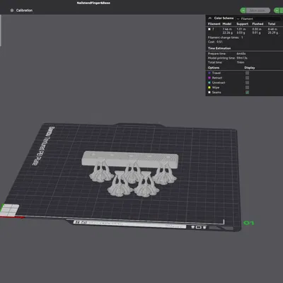 Ngón giữ móng & đế nam châm (Magnetic Nail Stand Fingers & Base)