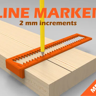 Thước Kẻ Dấu Vạch (Line Marker) Metric 2mm - Dụng Cụ Mộc DIY