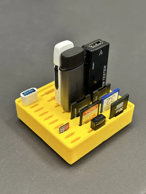 Khay sắp xếp SD/MicroSD & USB (tương thích Gridfinity) - Image 1