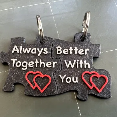 Cặp Móc Khóa Puzzle Cho Cặp Đôi