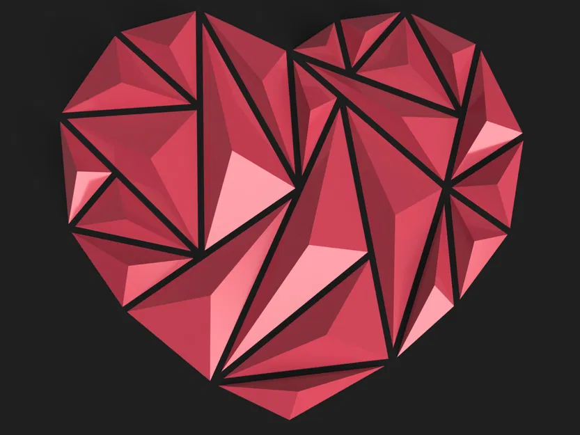 Trái Tim Kim Tự Tháp 3D Độc Đáo - Quà Tặng Valentine Ấn Tượng - Image 2