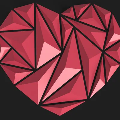 Trái Tim Kim Tự Tháp 3D Độc Đáo - Quà Tặng Valentine Ấn Tượng