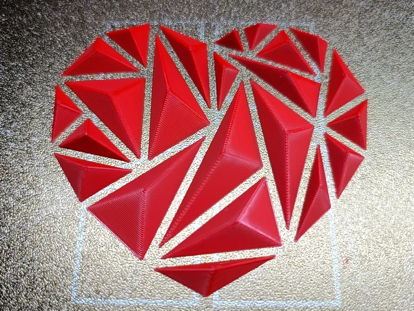 Trái Tim Kim Tự Tháp 3D Độc Đáo - Quà Tặng Valentine Ấn Tượng - Image 3