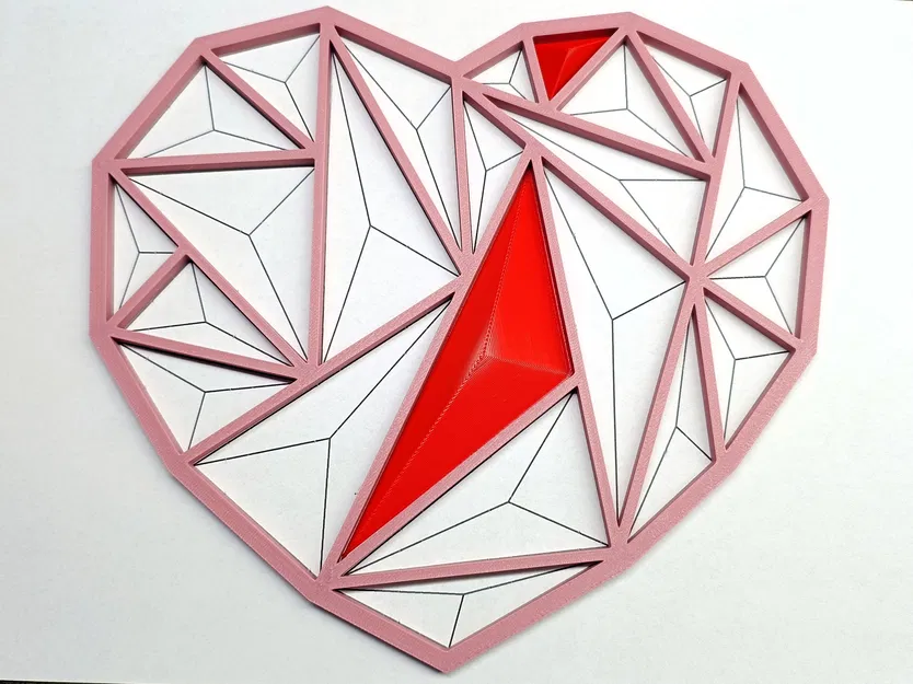 Trái Tim Kim Tự Tháp 3D Độc Đáo - Quà Tặng Valentine Ấn Tượng - Image 9