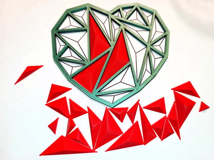 Trái Tim Kim Tự Tháp 3D Độc Đáo - Quà Tặng Valentine Ấn Tượng - Image 10