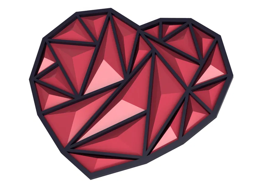 Trái Tim Kim Tự Tháp 3D Độc Đáo - Quà Tặng Valentine Ấn Tượng - Image 11