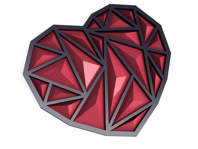 Trái Tim Kim Tự Tháp 3D Độc Đáo - Quà Tặng Valentine Ấn Tượng - Image 12