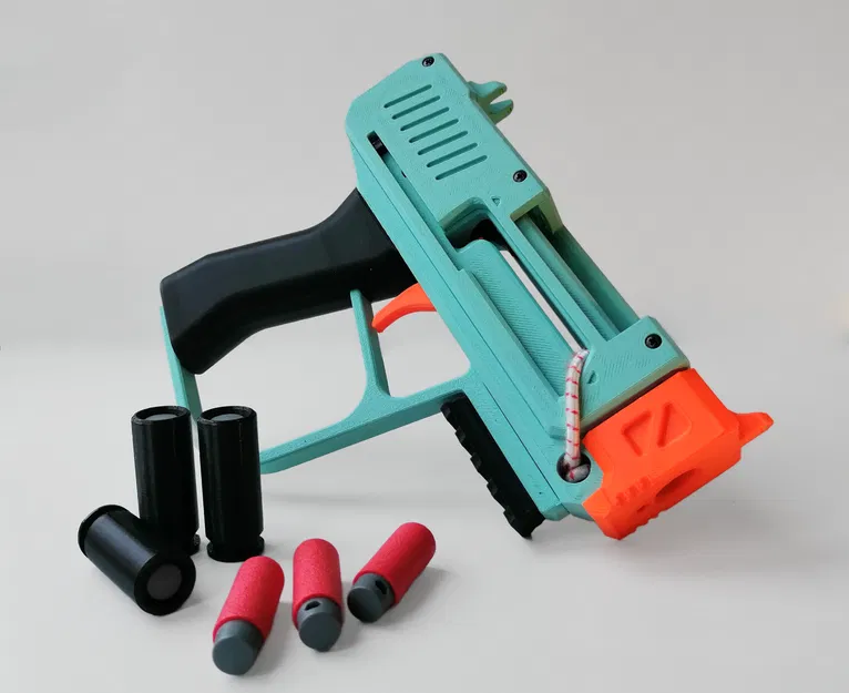 SKLEP mk1 – Nerf string blaster văng vỏ (Shell ejecting) bản in 3D - Image 2