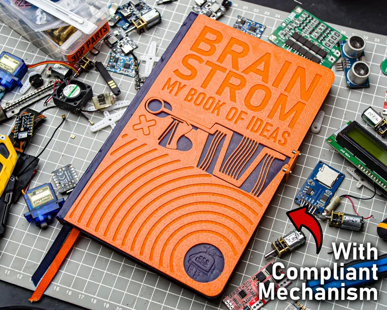 Bìa sách in 3D có khóa nam châm + compliant mechanisms - Image 1