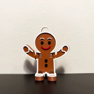 Móc Khóa & Trang Trí Bánh Gừng 3D Dẻo Dai