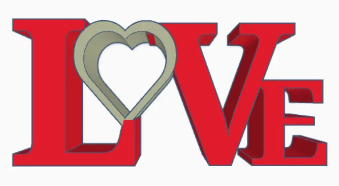 Chữ LOVE 3D - Vật Trang Trí và Quà Tặng Valentine Ý Nghĩa - Image 1