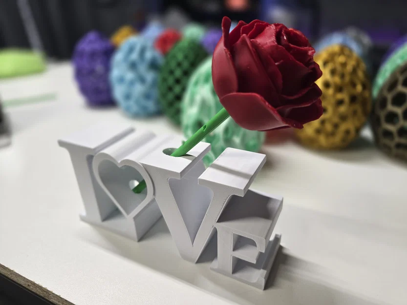 Chân Hoa "LOVE" 3D Print - Quà Tặng Valentine Ý Nghĩa - Image 2