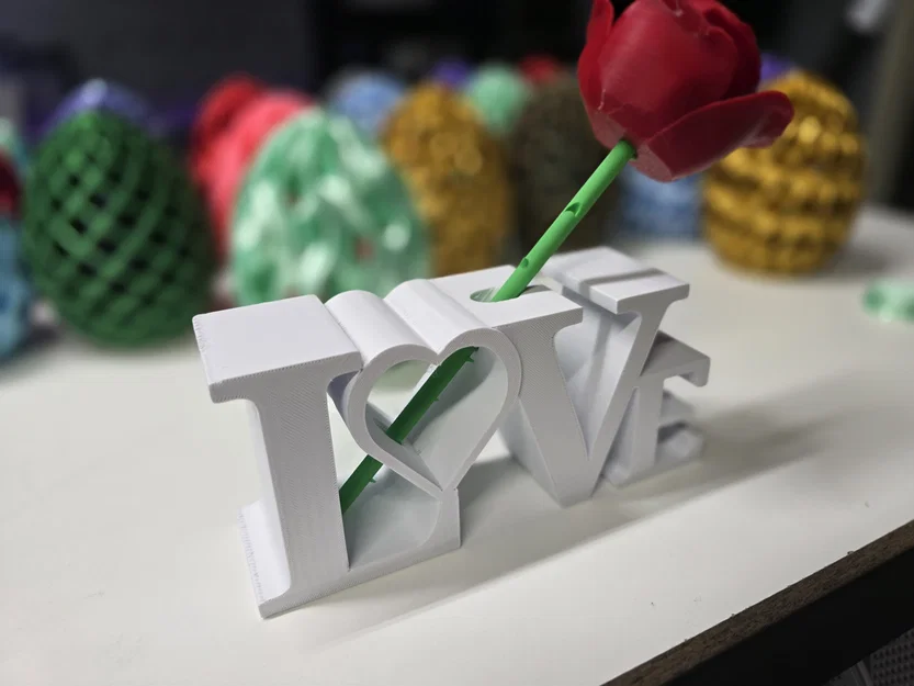 Chân Hoa "LOVE" 3D Print - Quà Tặng Valentine Ý Nghĩa - Image 3
