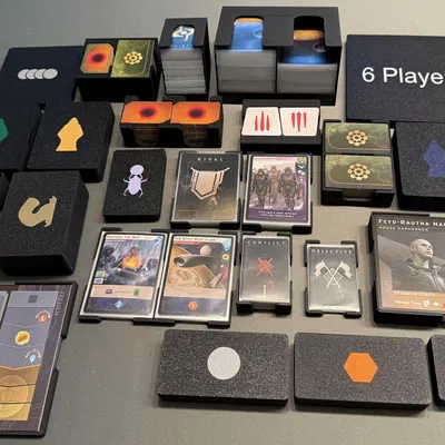 Insert Dune Imperium Uprising + Rise of Ix + Immortality + Bloodlines (hỗ trợ sleeve)