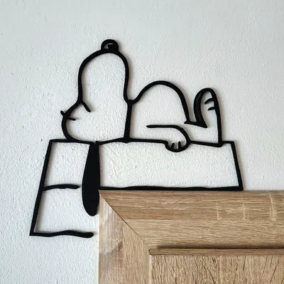 Trang Trí Góc Cửa Hình Snoopy Ngộ Nghĩnh - In 3D Độc Đáo
