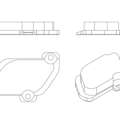 TPU insert camera DJI O4 Pro cho ImpulseRC APEX EVO (dùng CNC side plates zin)