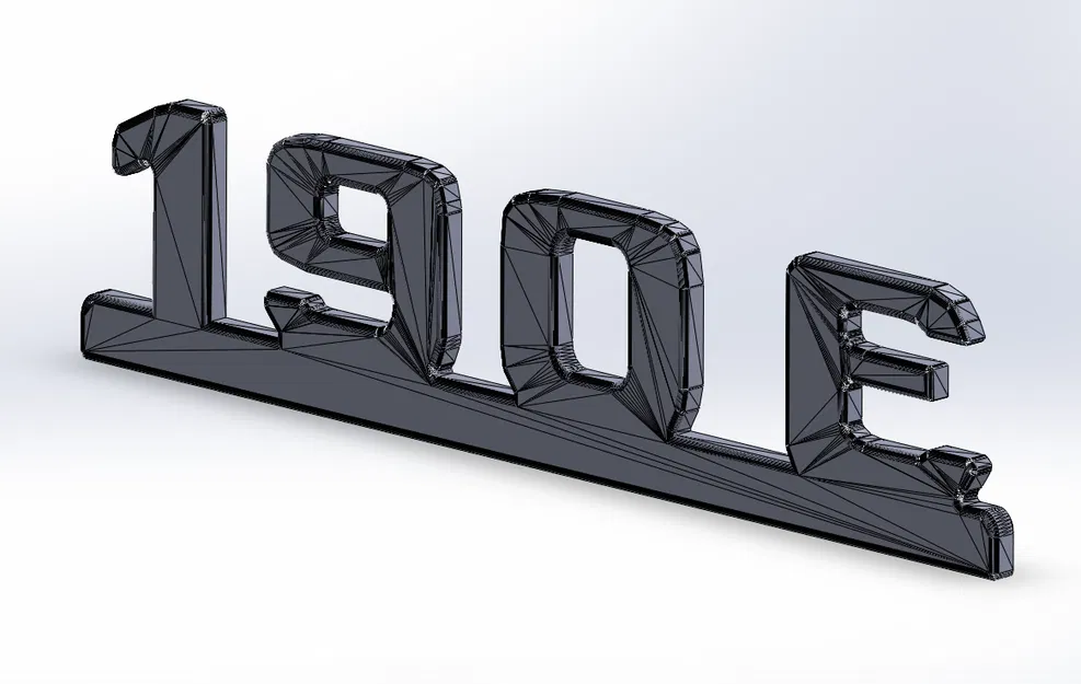 Logo cốp sau Mercedes 190E (W201) - Image 2