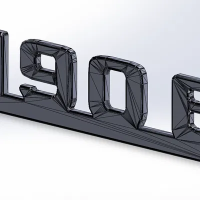 Logo cốp sau Mercedes 190E (W201)