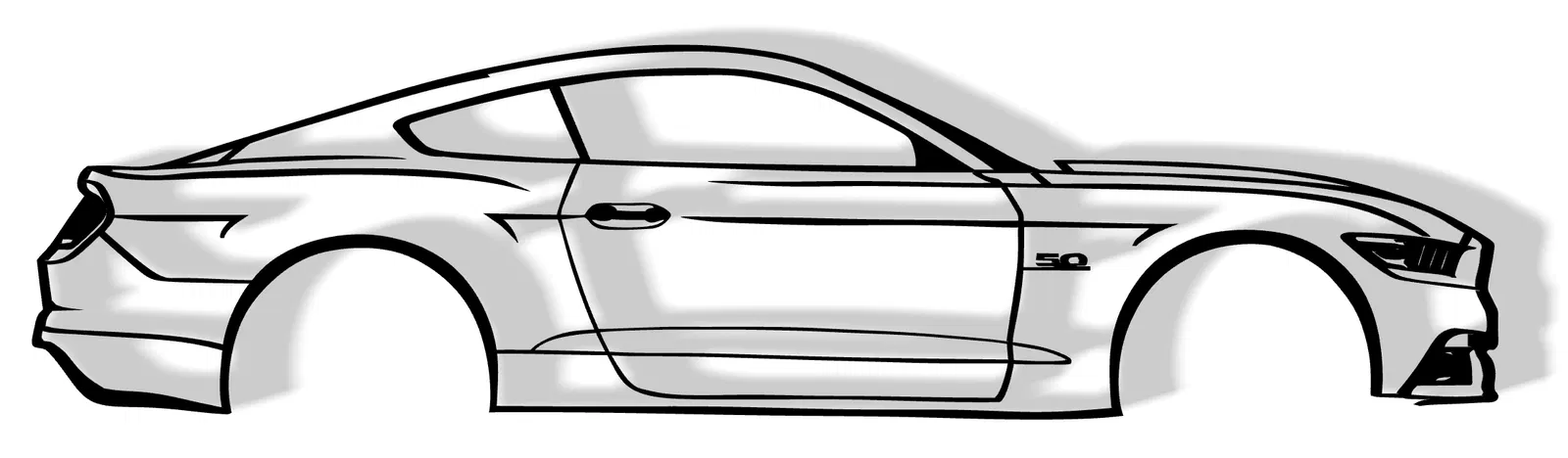 Mô hình 3D Ford Mustang 5.0 Silhouette - Trang trí độc đáo - Image 1