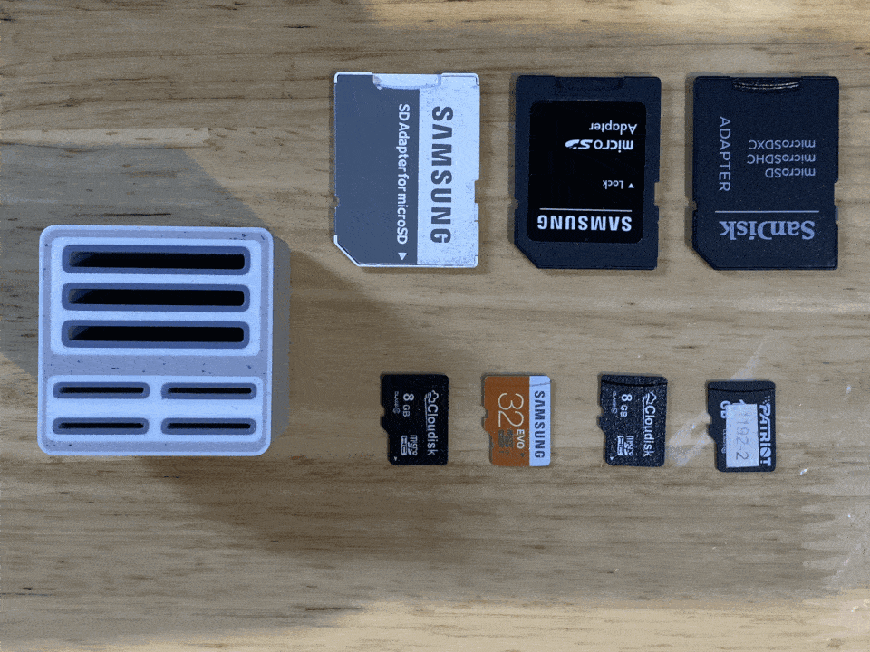 Insert Gridfinity Rugged đựng thẻ SD & micro SD